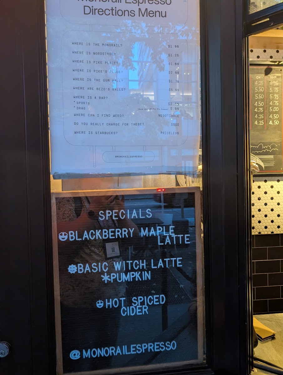 Monorail Espresso Menu - Image 3
