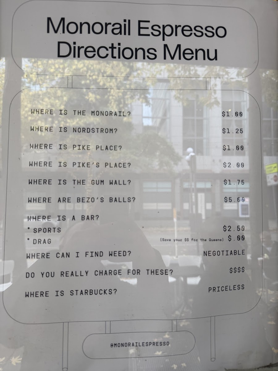 Monorail Espresso Menu - Image 4
