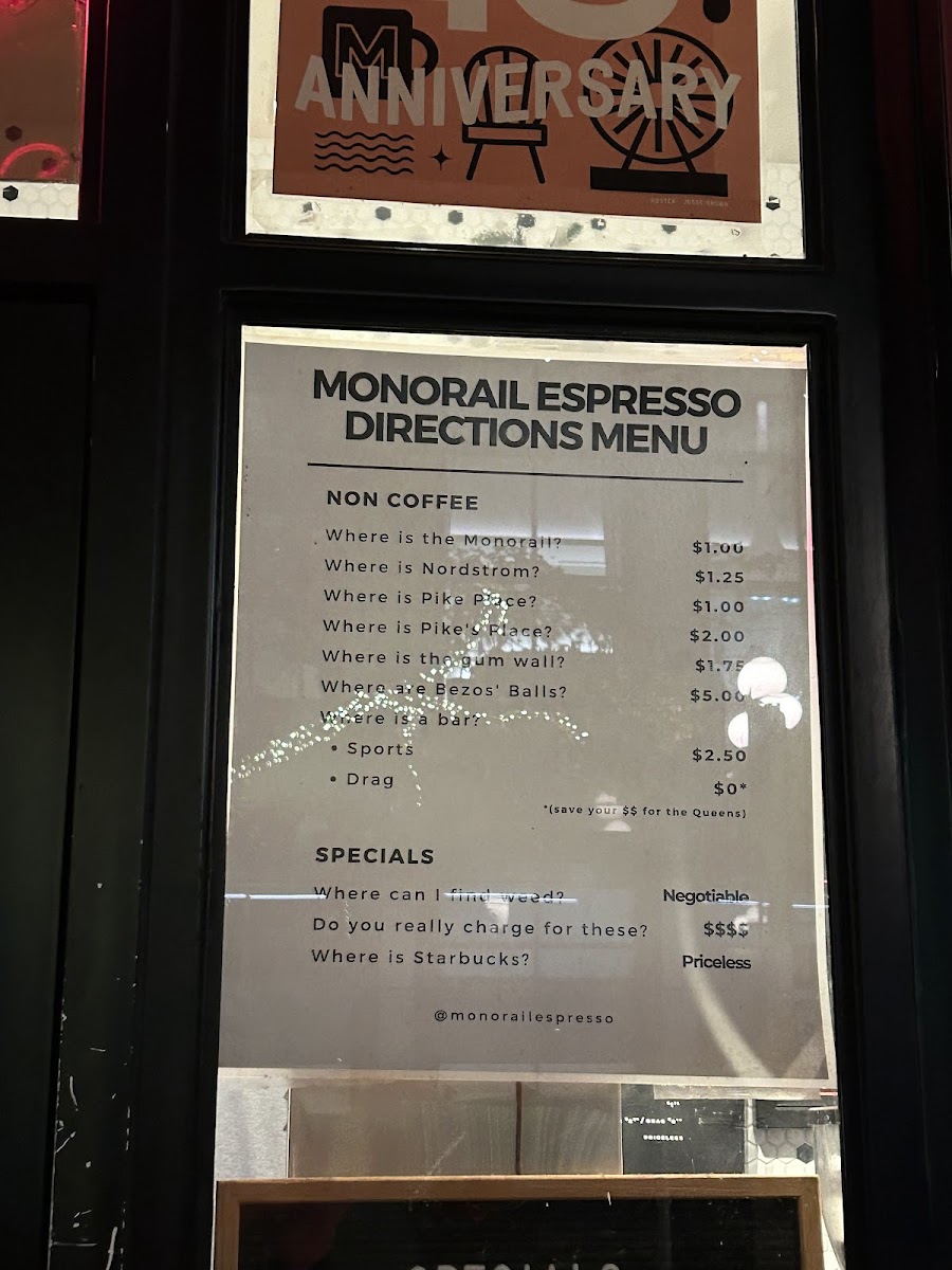 Monorail Espresso Menu - Image 5