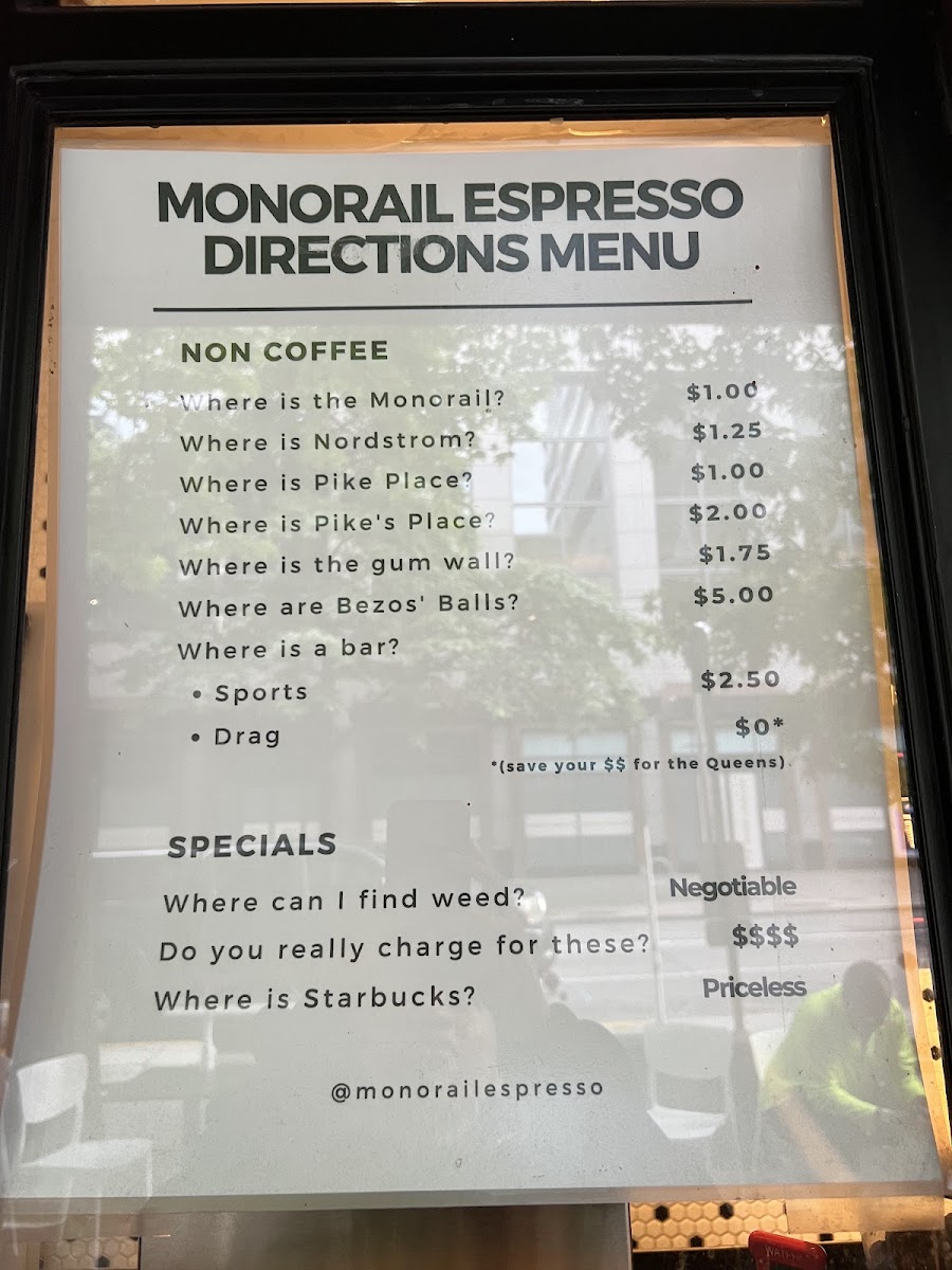 Monorail Espresso Menu - Image 6
